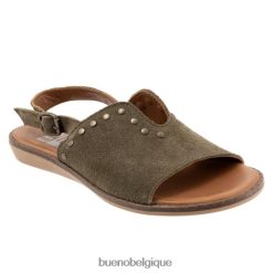 appartements Bueno Footwear dakcha daim kaki foncé femmes RLB848112