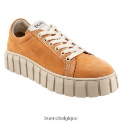 baskets Bueno Footwear talia daim abricot femmes RLB848370