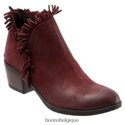 bottes Bueno Footwear Cathy nubuck rouge foncé femmes RLB84886