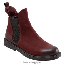 bottes Bueno Footwear chêne nubuck rouge foncé femmes RLB84858