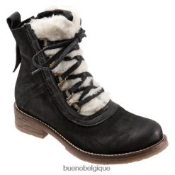 bottes Bueno Footwear nounours nubuck noir femmes RLB84878