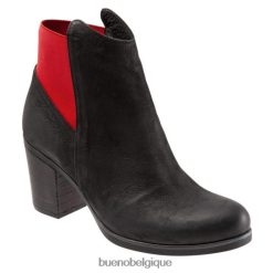bottes Bueno Footwear watt nubuck noir rouge femmes RLB84891
